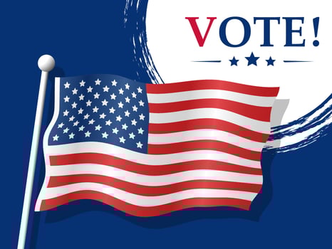Election campaign. Vote banner. Democracy vote. Voting concept vector
