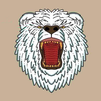 bear face asset illustration suitable for use for branding clothing advertising and so on vector