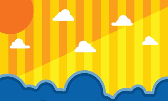 clouds with stripes kids wallpaper vector