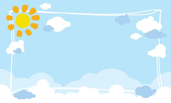 cartoon sunny blue sky wallpaper vector
