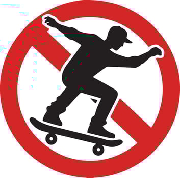 No skateboarding Images art vector