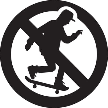 No skating Images art vector