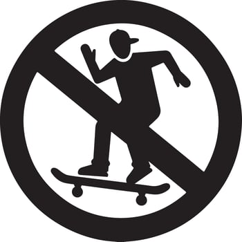 Silhouette Of A Boy Riding A Skateboard vector