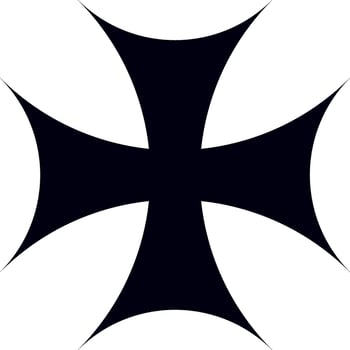 Minimalist and simple gothic cross vector