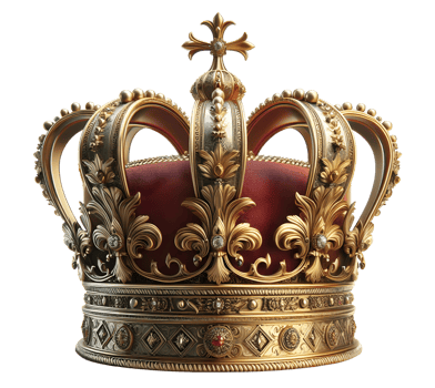 Golden crown isolated gold crown transparent background image png