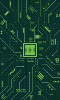 Abstract circuit board digital technology wallpaper vector
