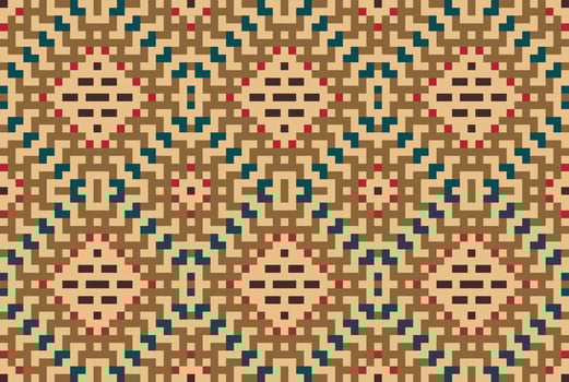 Ethnic Style Indian Traditional Patternfolk Embroidery, Aztec Geometric Ornament Print. Design for Carpet, Wallpaper, Clothing, Wrapping, Fabric vector