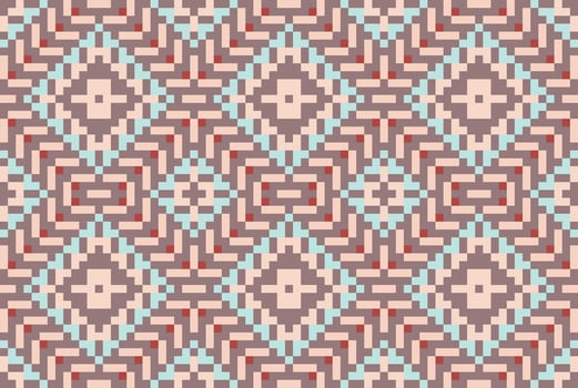 Textile Background Abstract Geometric Pattern Backgroundfolk Embroidery, Aztec Geometric Ornament Print. Design for Carpet, Wallpaper, Clothing, Wrapping, Fabric vector