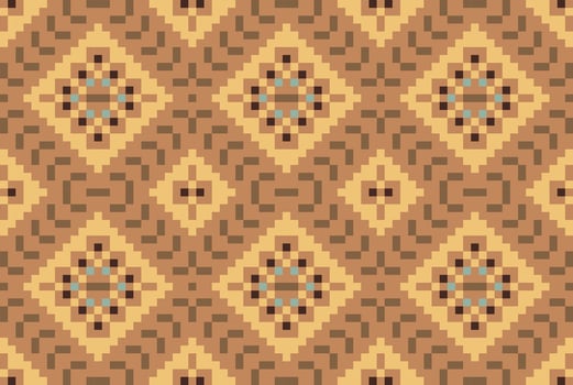 Cross Stitch Pattern Ndebele Traditional Attirefolk Embroidery, Aztec Geometric Ornament Print. Design for Carpet, Wallpaper, Clothing, Wrapping, Fabric vector