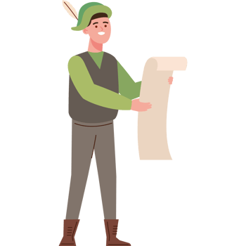 poet man with paper png