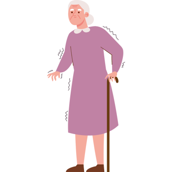 parkinson sick old woman png