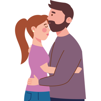 couple kissing romance png