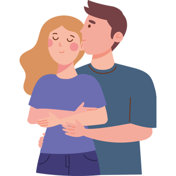 couple kissing romantic png