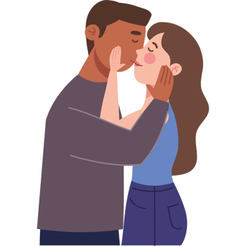 couple kissing of marriage png
