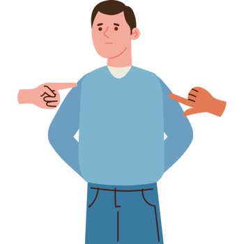 discrimination scene with man png