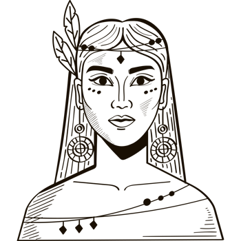 native american girl smile png