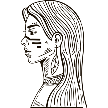 native american girl profile png