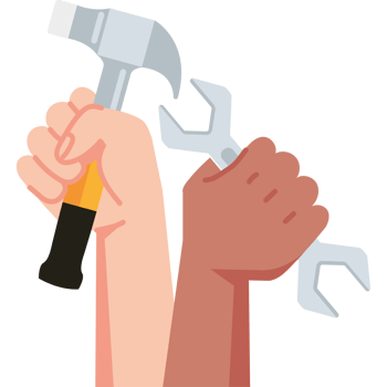 labour day raised hands png