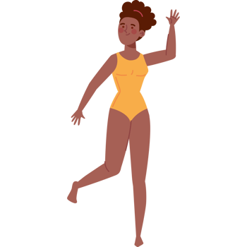 summer party cheerful woman png