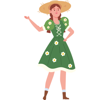 festa junina woman in costume png