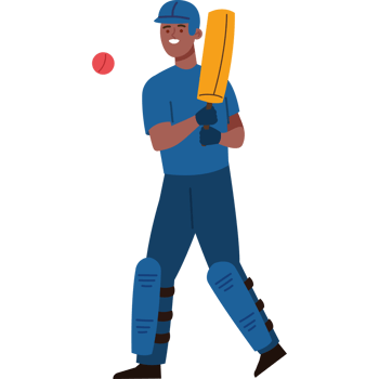 cricket player standing png