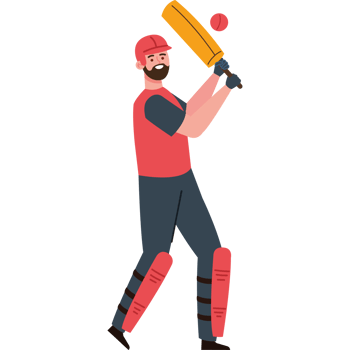 cricket player cartoon png