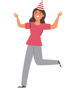 birthday woman standing png