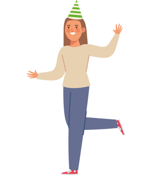 birthday woman character png