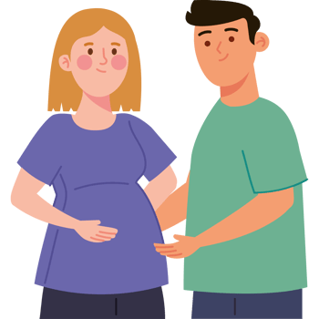 baby shower happy couple png