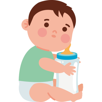 baby shower boy with bottle png