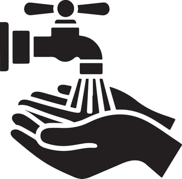 Washing hands silhouette Images vector