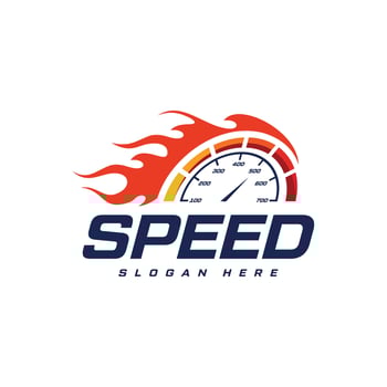 wheel speed fire logo vector