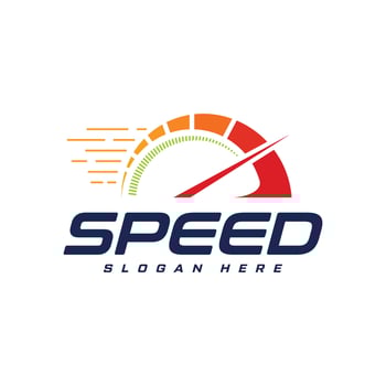 Flat speed logo concept vector