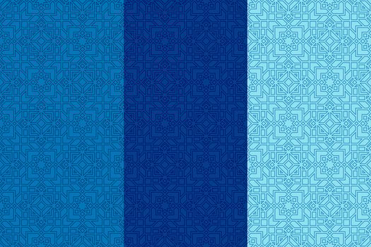 Oriental Stroke Ornament Design on Winter Theme vector