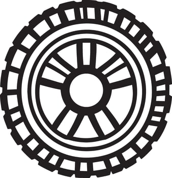 New tire clean simple icon outline black vector