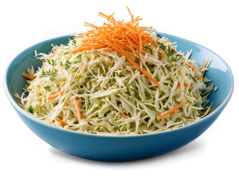Coleslaw refreshing coleslaw made with shredded cabbage mayonnaise and hint of vinegar against calming blue png