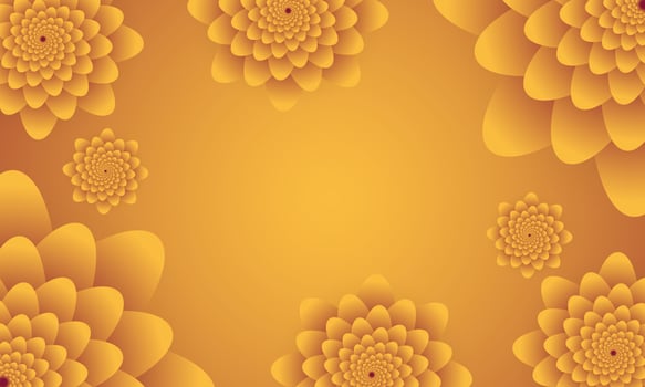 luxury background with floral golden color vector