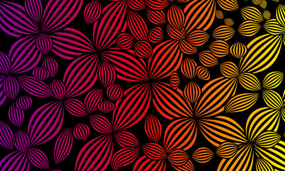 floral abstract background with flower shape vector