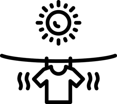 Black line icon for hot vector