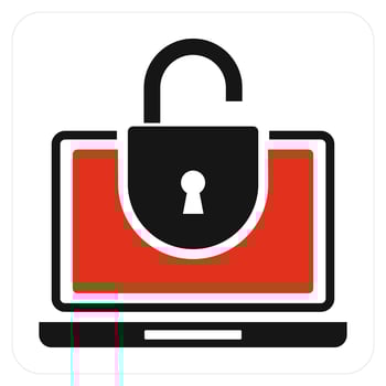 Laptop Protection and laptop icon concept vector
