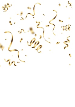 golden confetti background for festival decoration illustration vector