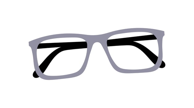 Eyeglasses, medical optic lenses and stylish frames, spectacles with frame and lens for eyesight, rounded spectacles, ocular accessory for eyesight, front view of sun eyewear flat illustration. vector