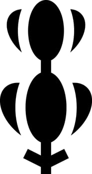 A black and white logo of a woman with two heads vector
