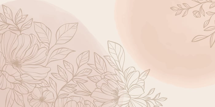 Abstract floral background, pastel watercolor minimalist wallpaper design with botanical elements, vector