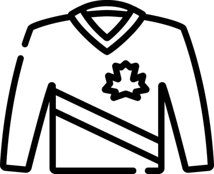 A black and white illustration of a jersey vector