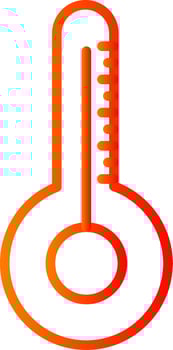 Thermometer Line Gradient Icon vector