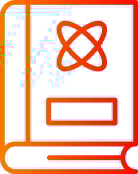 Atom Line Gradient Icon vector