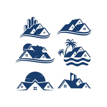 collection of real estate logo template vector