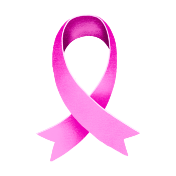 Pink ribbon aids awareness. Breast cancer month. Hand drawn isolated illustration png