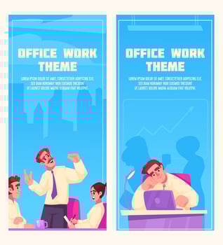 Office Work Theme Illustration vector